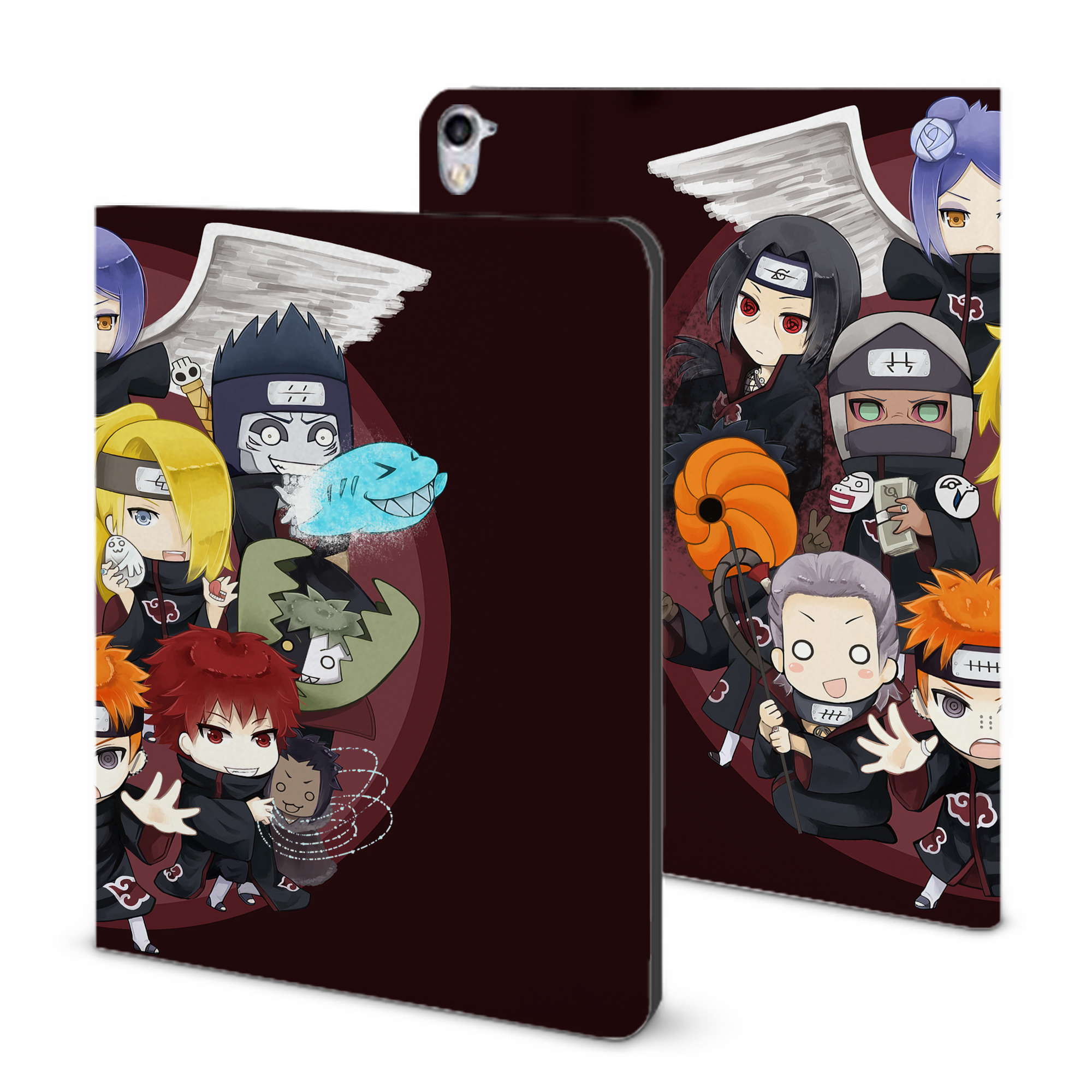 （画像用） NARUTO -ナルト- NARUTO -ナルト- 疾風伝 IPad ケース ブック型 PUレザー TPU 耐衝撃 軽量 薄型 ペン収納なし 全面保護 IPad 各モデル対応